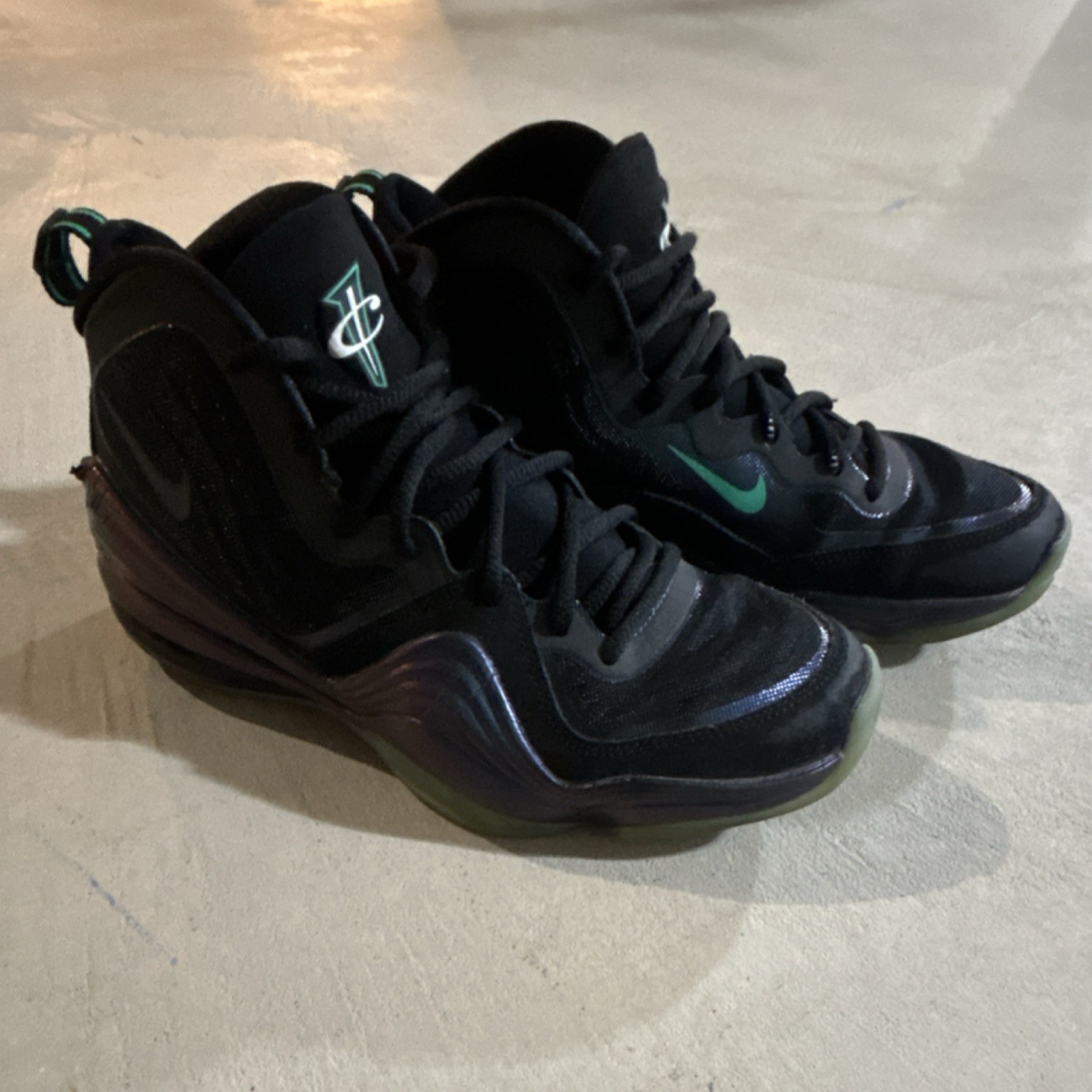 Nike Air Penny 5 Black High Top Athletic Basketball Shoes