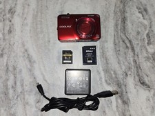 Nikon COOLPIX S6300 16.0MP 10x Optical Zoom RED Digital Camera SD Card  charger