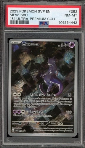 Pokemon Mewtwo 151 Ultra-Premium Coll. Promo SVP EN 052 PSA 8