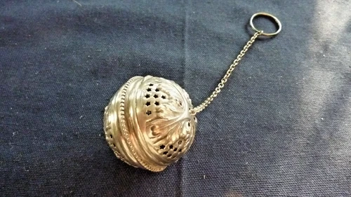 Vintage Antique Fancy Sterling Silver Tea Ball Infuser by Reed & Barton