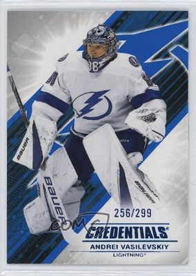 2024-25 Upper Deck Credentials Blue 256/299 Andrei Vasilevskiy #38 0yo8