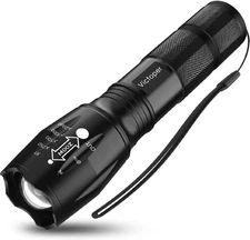 Victoper LED Flashlight 1 Pack, Bright Tactical Torch High 1 PACK, Black 