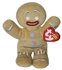 Ty Beanie Baby GINGY Gingerbread Man (Shrek the Halls DVD Excl.) MWCT Plush Toy