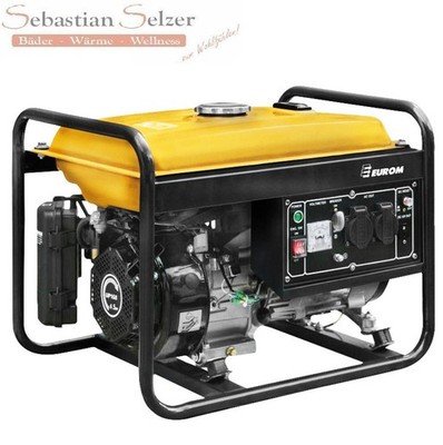Generator GE2501, Stromerzeuger, Stromgenerator 2,2 kW, Benzin, 2x 230V 15l Tank