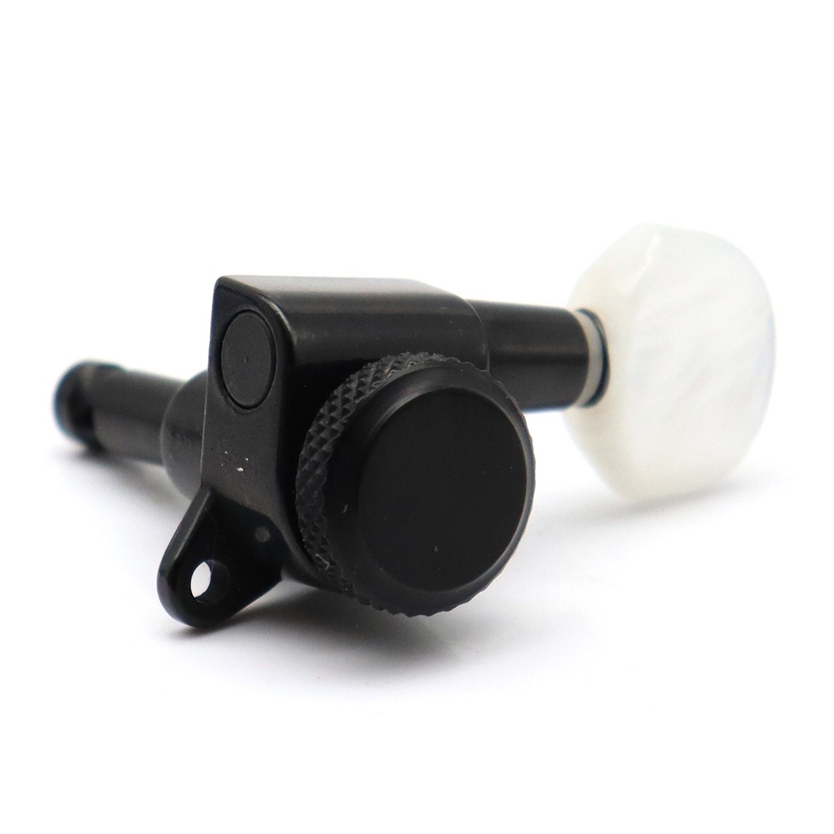 Wilkinson 6R Guitar Locking Tuning pegs Pearl Buttons Machine Heads JNP7 Black