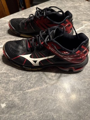 Mizuno Wave Lightning Z3 Womens Black/Red Volleyball Court Shoes Size W 7.5