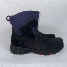 Men's Sz 13 M LL BEAN Thinsulate Flex  Cushion Slip On Boots Black Suede