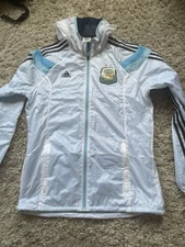 Adidas Rain Jacket Argentina 2014 white Messi