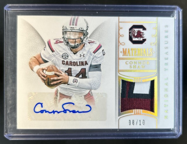 2015 Panini National Treasures Collegiate Connor Shaw Patch Auto #/10 Gamecocks
