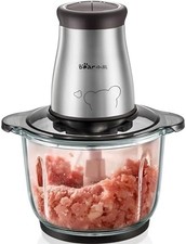 Food Processors, Electric Chopper with Meat Grinder & Veggie Choppe, 2L Glass Bo