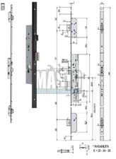 SERRATURA "MULTITOP PRO" CISA 49426 Entrata mm.35