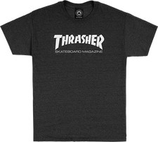 THRASHER SKATE MAG SS XLARGE DARK HEATHER GREY/WHT