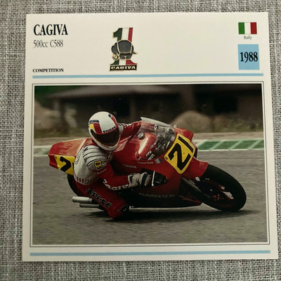 Cagiva 500cc C588 Competition 1988 Italy Edito Service Atlas Motorcycle Card