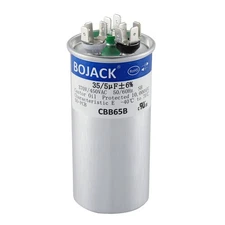 BOJACK 35+5uF 35 5 MFD ±6% 370V/440V CBB65 Dual Run Circular Start Capacitor ...