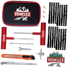  Tire Repair Kit for Plug and Patch with Aluminum Handled Compact Metal kit