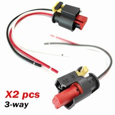 2 Pcs Ignition Coil Wiring Harness Cable Connector 3-Pin Plug Panda Idea Linea