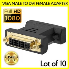 10PCS DVI-A Female to VGA Male Adapter Analog Connector Converter for PC Monitor