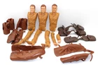 3 - Marx Johnny West Figures to restore played w/ condition w/ accessories #173