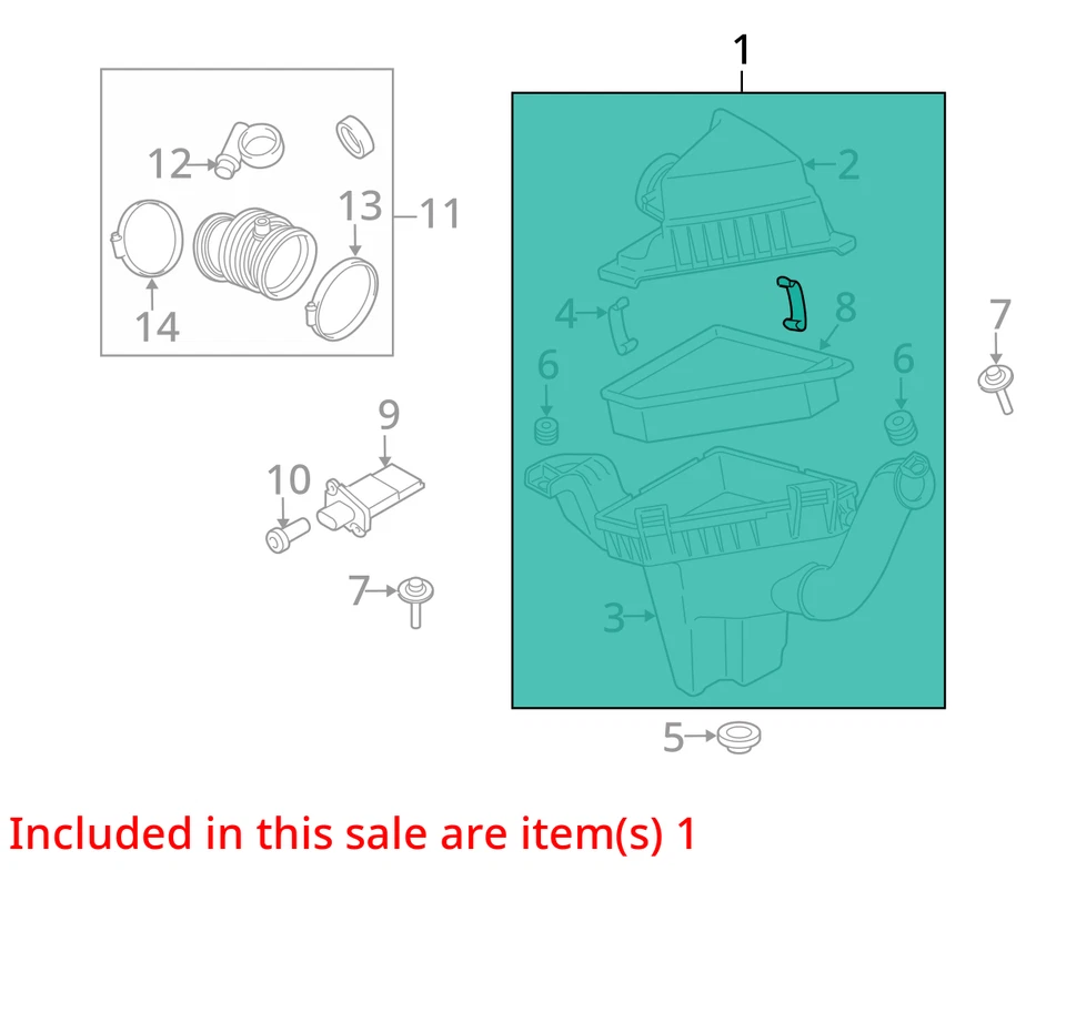 Air Cleaner 2.0L Fits 10-13 TRANSIT CONNECT 2243324 Foto 3 de 4