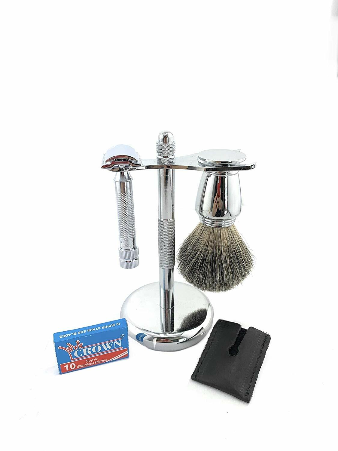 With Stand, Razor Head Sleeve 10 Double Edge Razor Blades