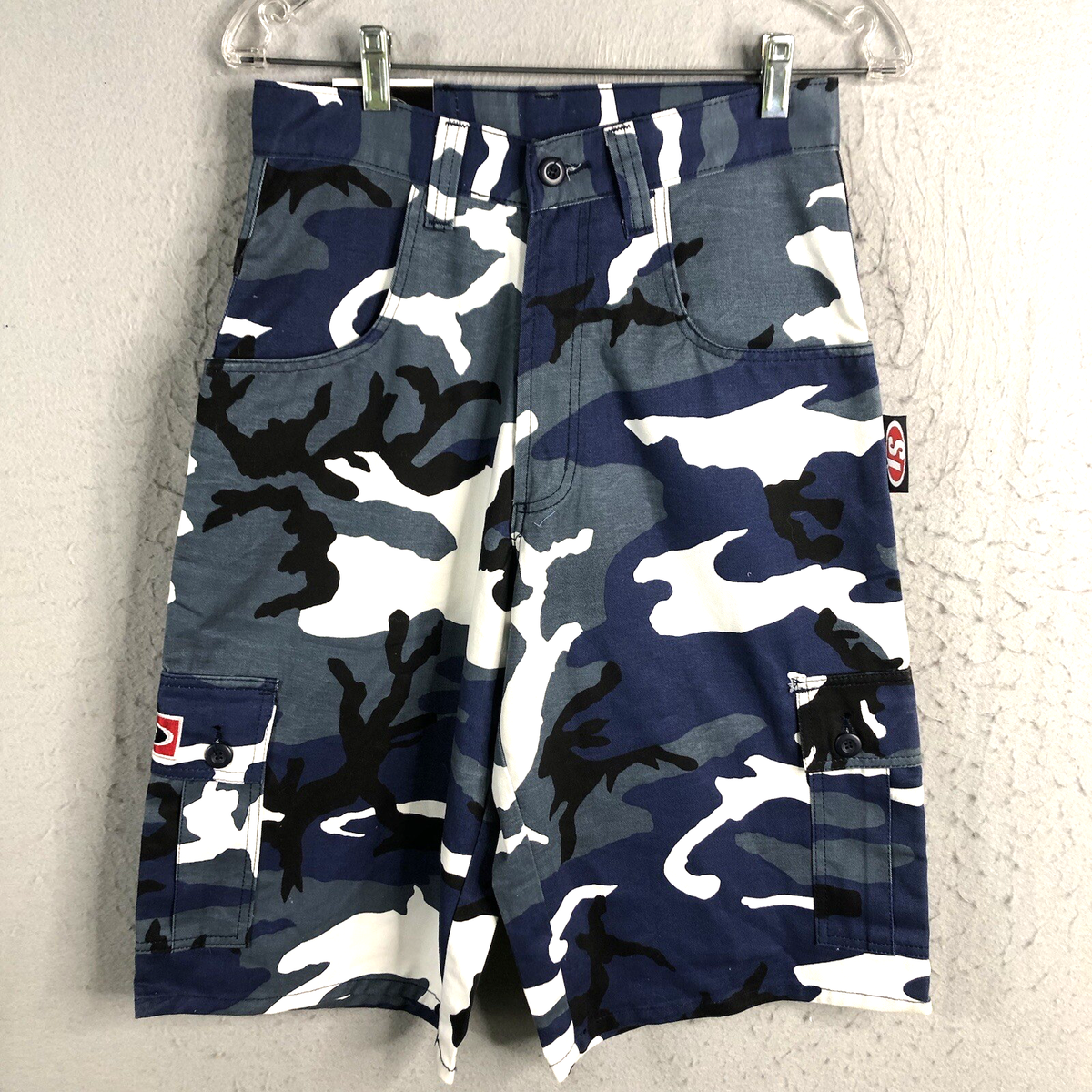 Pantaloni Cargo Uomo Taglia 32 Grigi A Quadri - Nuovi Con Etichetta, Stile Casual Con Tasche