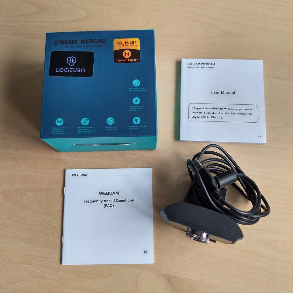 Logitubo full HD Webcam / Stereo Mikrofone / OVP / wie neu