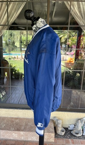 Vintage 1990s Dallas Cowboys Starter Windbreaker Jacket Troy Aikman Extra Large - Picture 2 of 12