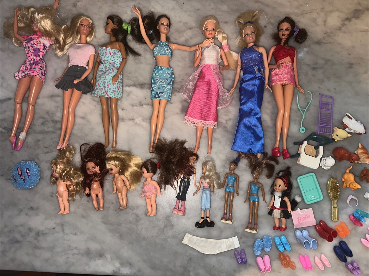 Lot 15 Vintage 60s 90's Barbie Doll And Babysitter Doll Clothes