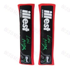 New Red Jdm Illest Bride Seat Belt Cover Shoulder Pads Embroidery For Honda X2 New Red Jdm Illest Bride Seat Belt Cover Shoulder Pads Embroidery For Honda X2