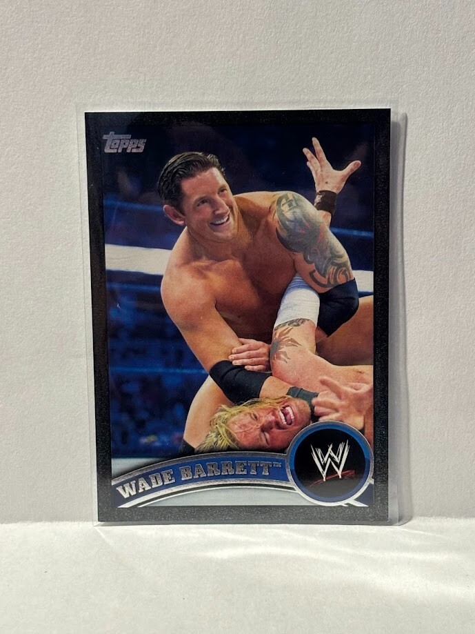 Wade Barrett 2011 Topps WWE Black Card # 4 677/999 Bad News Stu Bennett