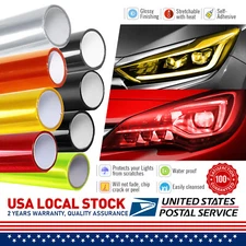 12"x71" Gloss Light Color Tint Vinyl Wrap Film  Headlight Taillight Protection