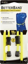 Pack of 2 Nite Ize BetterBand 5" Neon Yellow Adjustable Tie Down Stretch Band