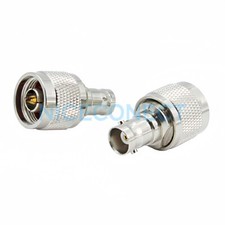 1x N-Type Male Plug To BNC Female Jack Straight Audio Coaxial Adapter Connector