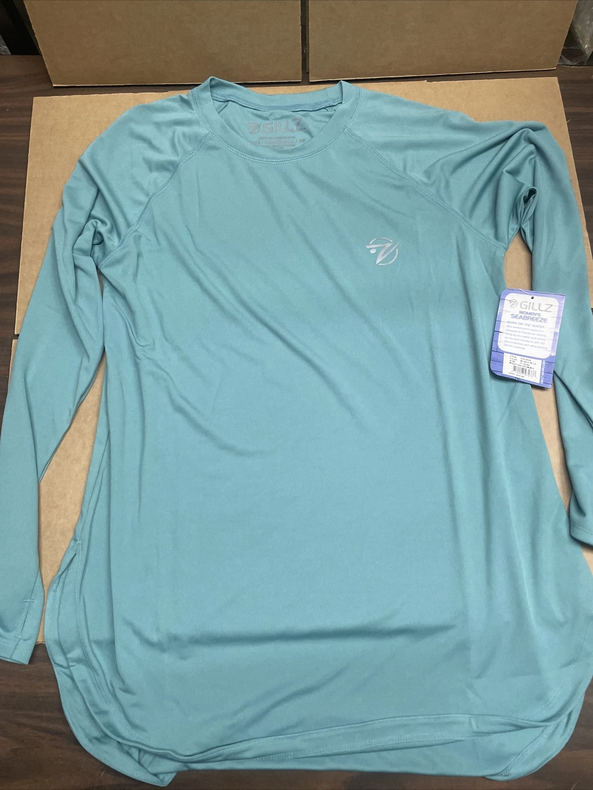 Gillz women’s Seabreeze long sleeve shirt Bristol blue size XL