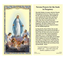 (2 copies) Novena Prayers for the Souls in Purgatory Holy Card Catholic
