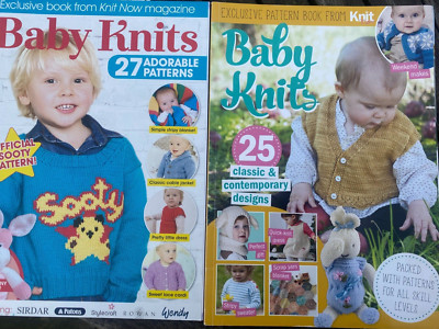 2 x Knit Now Baby Stricken 50+ Baby & Kleinkind Muster Kleidung Spielzeug Decken Mützen