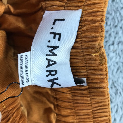 LF Markey Pants Womens 6 US Fat Boy Trouser Baggy Wide Corduroy Brown - Picture 11 of 14