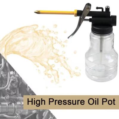 250ml Öl Kann Öler Kunststoff Metall Hochdruck Pumpe Hardware Auto Reparatur We 