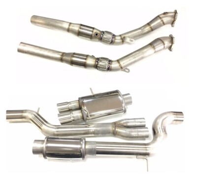 Downpipes 200 Zellen E + Abgasanlage Audi S4 RS4 B5 90mm 2,7T Biturbo