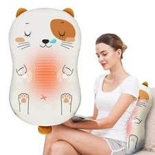Snailax Massage Pillow with Heat for Back Lumbar Pain, Memory Foam Pillow, Gift