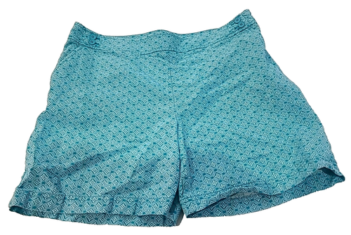 Talbots Linen Cotton Blend Shorts Tie Waist Pockets Blue White Stripe Women’s 16