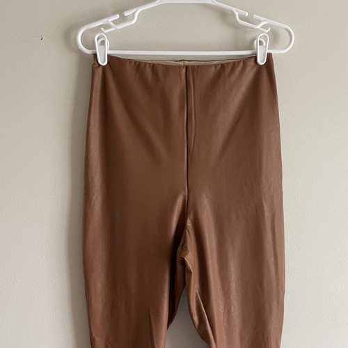 Commando Women 2X Cocoa Smoothing Stretch High Rise Faux Leather Leggings NWT - Picture 4 of 12