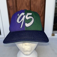 Vtg 90s '95 Walt Disney World Purple/Green MICKEY MOUSE SNAPBACK HAT Baseball