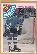 1978-79 O PEE CHEE HOCKEY MARIO FAUBERT ROOKIE #296 PENGUINS EX+ *A10234