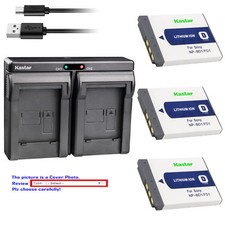 Kastar Battery Dual Charger for Sony NP-BD1 NP-FD1 D Type Battery BC-CSD Charger