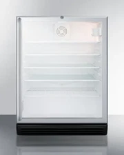 Summit SCR600BGLSHADA 24 Inch Commercial Beverage Center with 5.5 Cu. Ft. Capaci