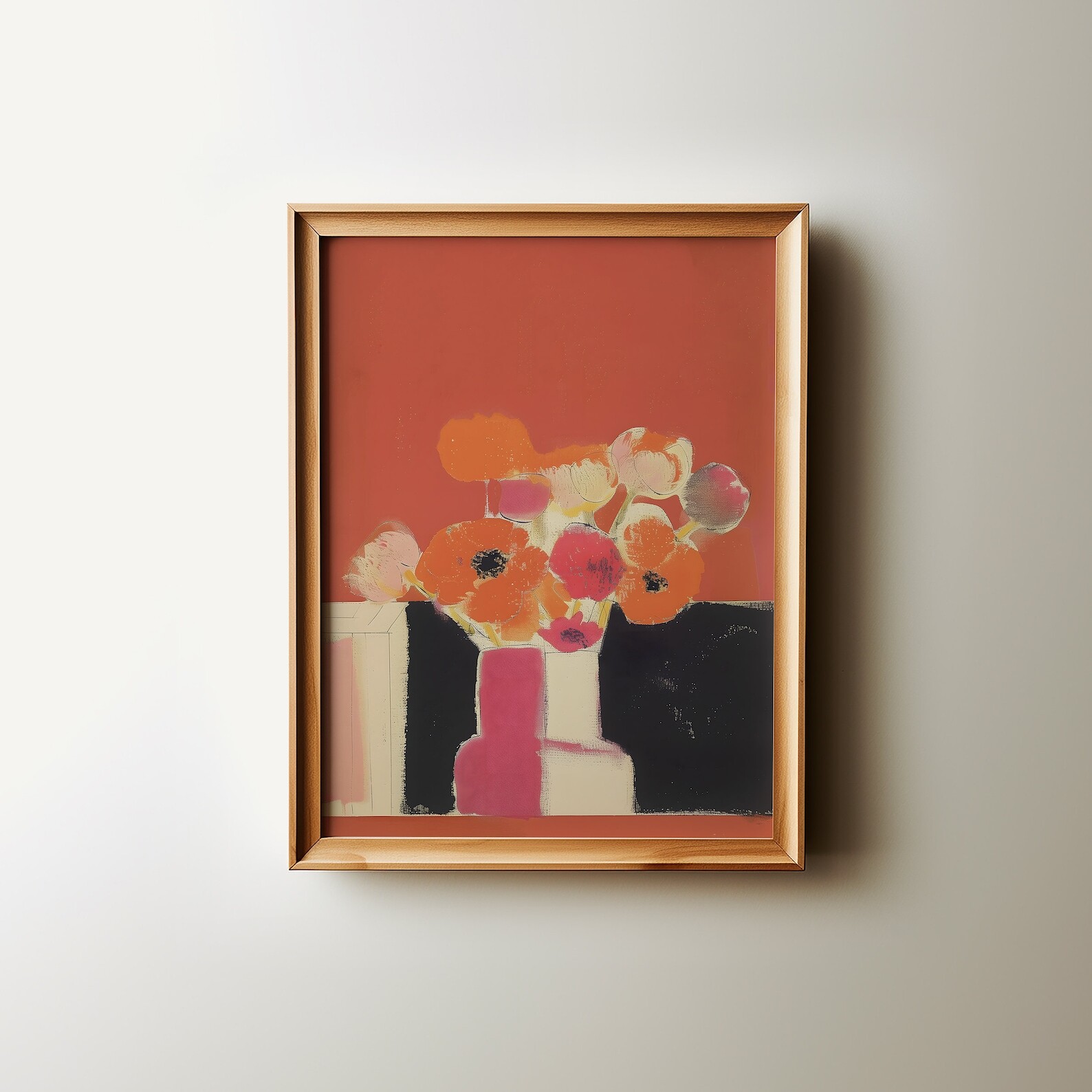 Abstract Painting Botanical Wall Art Cottage Core Decor Art Above Bed Decor