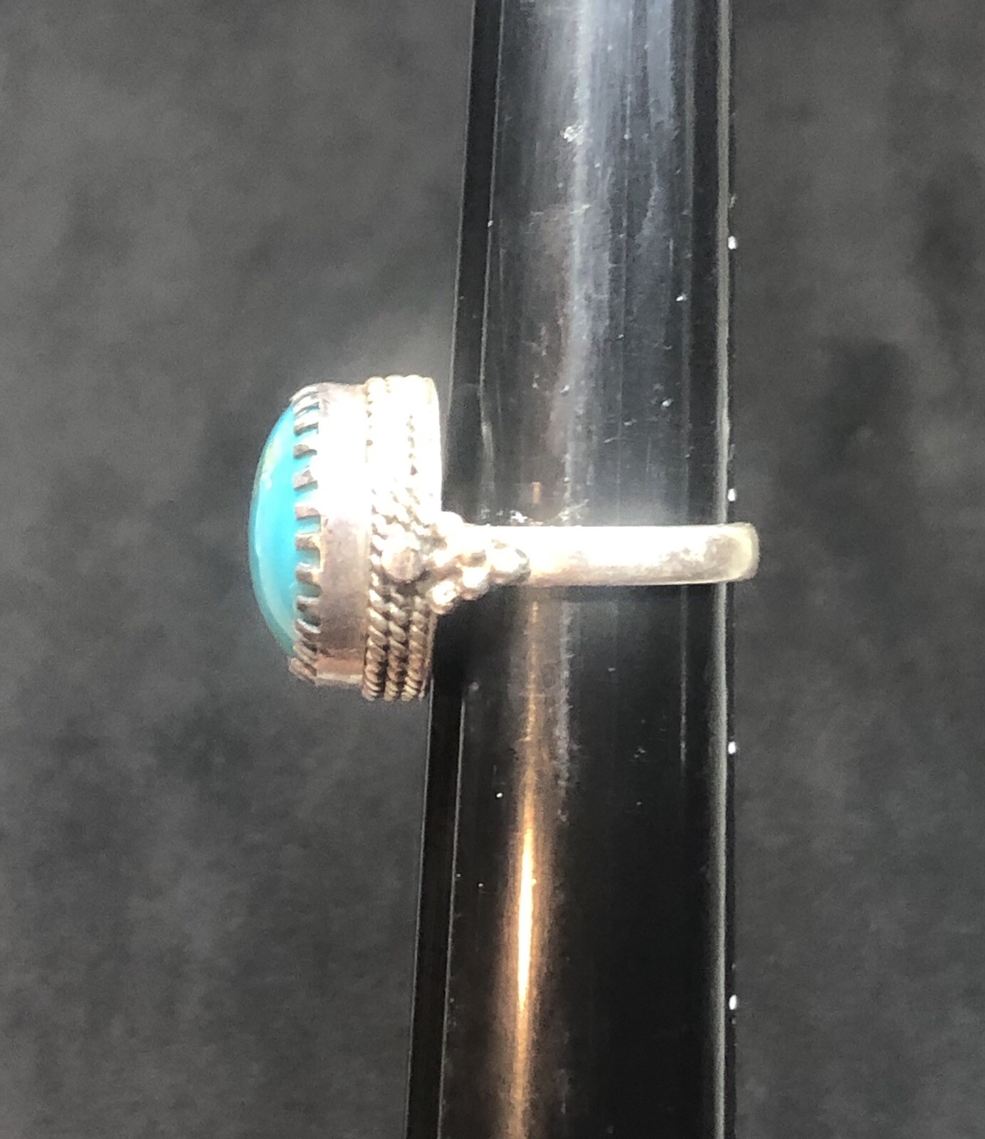 Silver Turquoise Statement Ring, 925 Turquoise Ri… - image 4