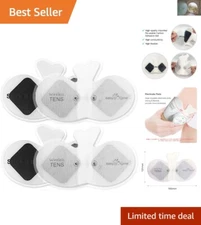 High-Quality Self-Stick Electrode Pads - 4 Pack 6.5" x 3" for Safe Therapy Use