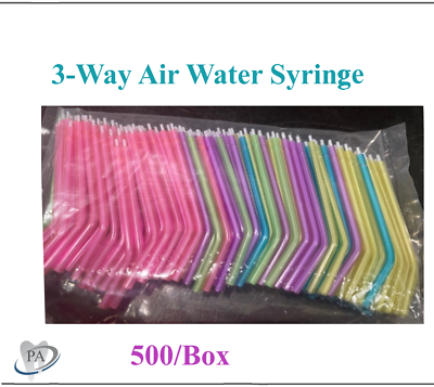 Dental Air Water Syringe Tips Disposable Spray Tips Triple Nozzles Tubes NEW